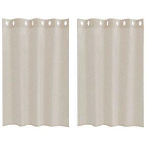 vidaXL Verhosatiini verhoilla 2 pcs Hiekka 140 x 140 cm Polyesteri