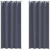vidaXL Piment&auml;v&auml; verho renkailla 2 kpl Antrasiitti 260 x 140 cm