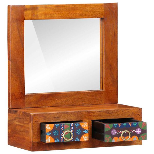 vidaXL Seinäkaappi Ruskea 40 x 20 x 50 cm Täysi Akaasiapuu