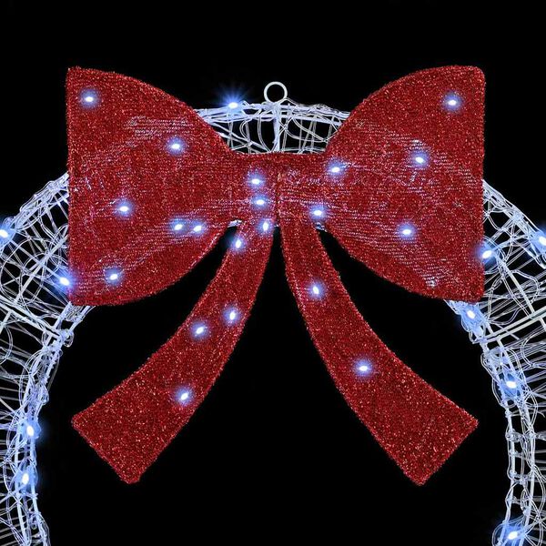 vidaXL Seppele 80 LED-valoilla Kylmä valkoinen 90 cm Akryyli