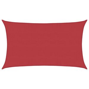 vidaXL Aurinkopurje 160 g/m&sup2; punainen 5x8 m HDPE