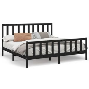 vidaXL S&auml;ngynrunko musta t&auml;ysi m&auml;nty 200 x 200 cm