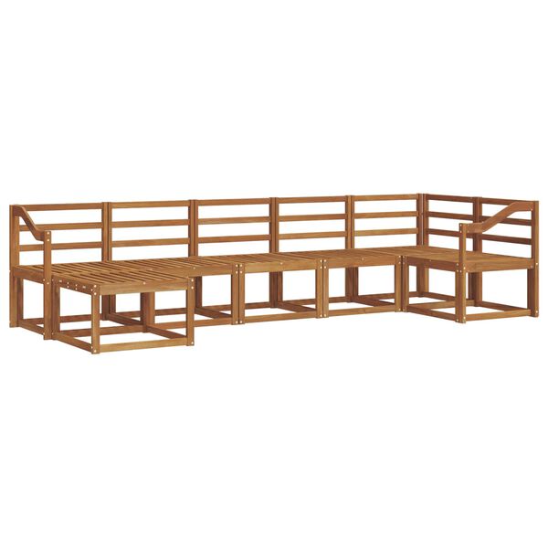 vidaXL Ulkosohvakokoelma 7 pcs Luonnollinen Tihe&auml; akasiapuu