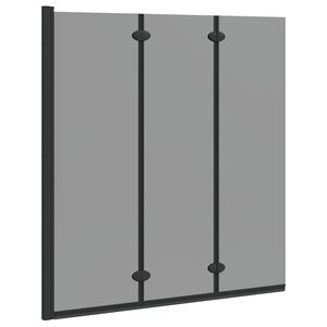 vidaXL Suihkusein&auml; Musta 130 x 138 cm ESG-lasi ja alumiini