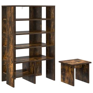 vidaXL Kenk&auml;kaappi 2 kpl 62 x 35 x 100 cm Tekninen puu Savutammi
