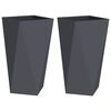 vidaXL Kukkalaatikko 2 kpl Antrasiitti 40 x 40 x 75 cm Ter&auml;s