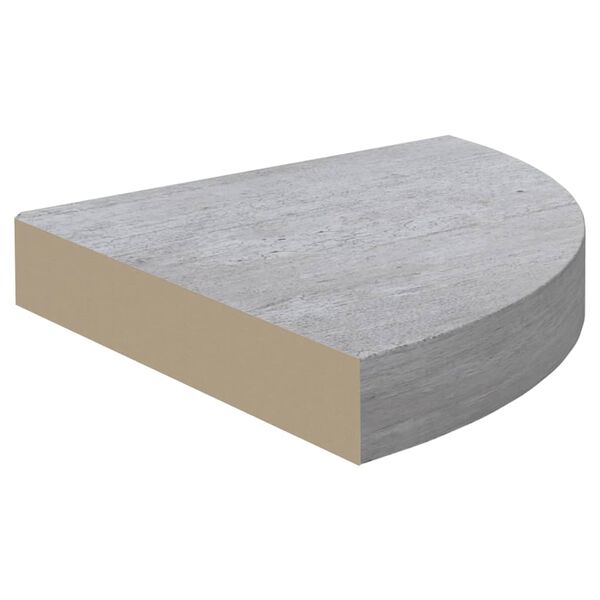 vidaXL Seinäkulmahylly betoninharmaa 35x35x3,8 cm MDF