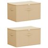 vidaXL S&auml;ilytyslaatikko 2 pcs Kerma 55 x 35 x 32 cm Kuitukangas