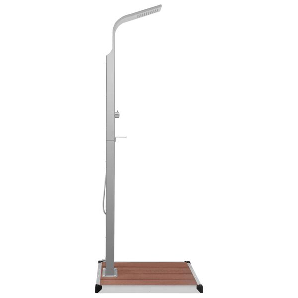 vidaXL Ulkosuihku alustalla WPC ruostumaton ter&auml;s