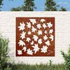 vidaXL Puutarhasein&auml;koriste 55x55 cm corten ter&auml;s vaahteranlehtikuvio