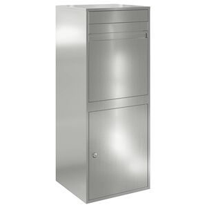 vidaXL Pakettipostilaatikko Hopea 41 x 38 x 103 cm Galvanoitu ter&auml;s