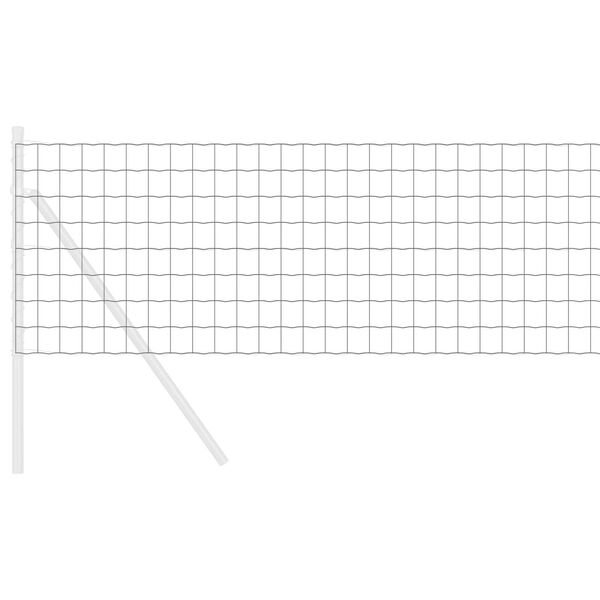 vidaXL Euroaita Harmaa 0,4 x 25 m PVC-pintainen rauta