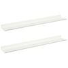 vidaXL Kelluva hylly 2 kpl Valkoinen 60 x 8,5 x 2,5 cm Ter&auml;s