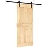 vidaXL Liukuovi 90 x 210 cm Massiivinen m&auml;nty (k&auml;sittelem&auml;t&ouml;n)