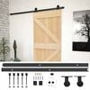 vidaXL Liukuovi 100 x 210 cm T&auml;ysi m&auml;nty Luonnollinen ja musta