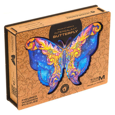 UNIDRAGON Puupalapeli 199 osaa Intergalaxy Butterfly keskikoko 32x23cm