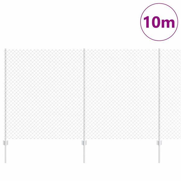 vidaXL Aita ja Tuki Hopea 1,4 x 10 m Ter&auml;s