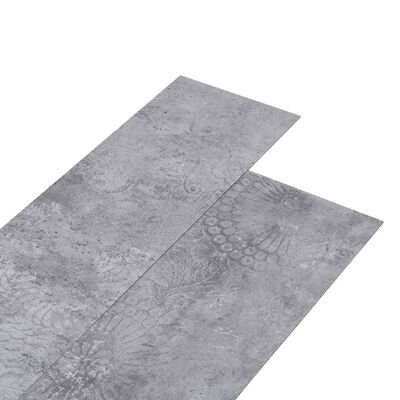 vidaXL PVC-lattialankut 4,46 m² 3 mm itseliimautuva sementinharmaa