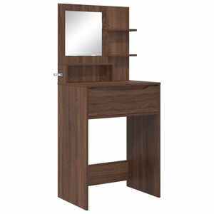 vidaXL Makuuhuoneen meikkip&ouml;yd&auml;t Ruskea tammi 80 x 39,6 x 135 cm