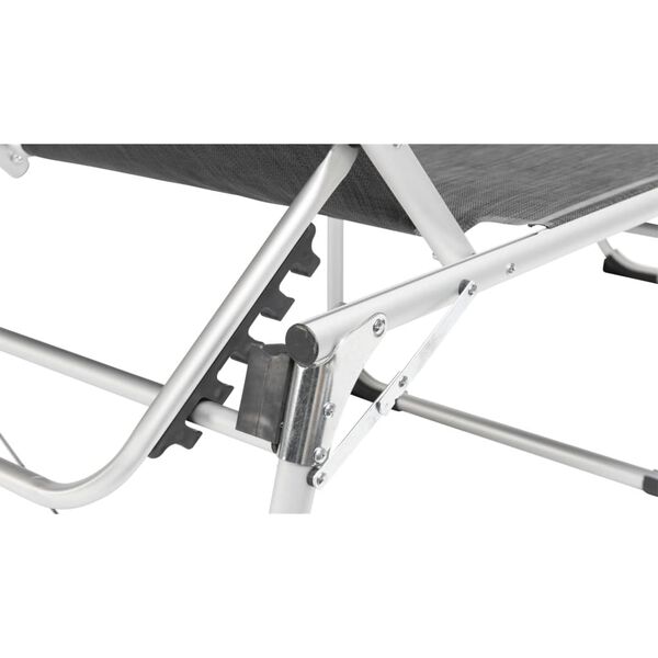 Outwell Kokoontaittuva aurinkotuoli New Foundland mustaharmaa