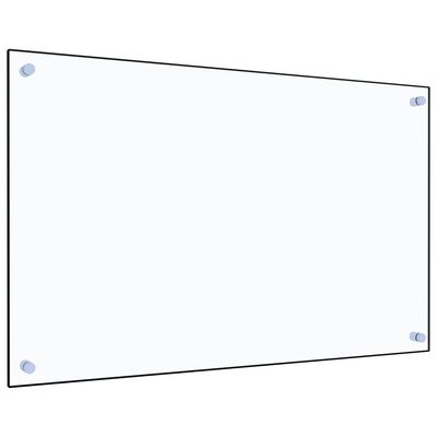 vidaXL Keittiön roiskesuoja läpinäkyvä 80x50 cm karkaistu lasi