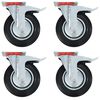 vidaXL Rullapyörät kaksoisjarruilla 4 kpl 200 mm