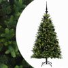 vidaXL Muovinen joulukuusi koristeilla 120 cm 150 LEDi&auml;