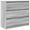 vidaXL Senkki harmaa Sonoma 80x35x76 cm tekninen puu
