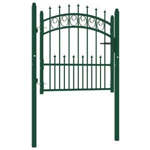 vidaXL Aitaportti EMMEN piikeill&auml; ter&auml;s 104x97 cm vihre&auml;