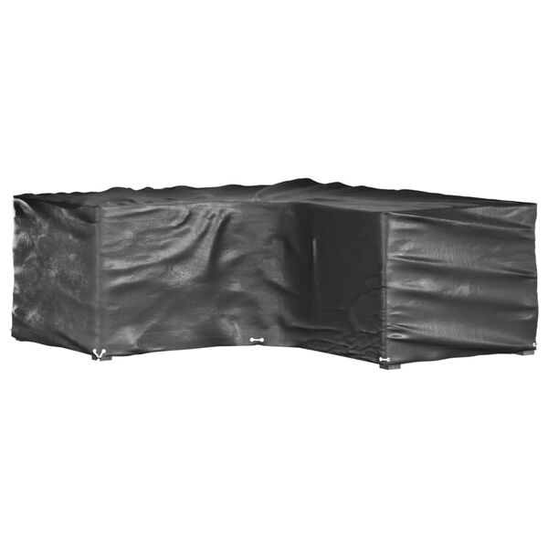 vidaXL Ulkokalustesuojat 2 kpl L-muoto 12 purjerengasta 185x185x70 cm
