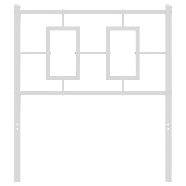 vidaXL Metallinen vaihtop&auml;&auml;ty valkoinen 80 cm