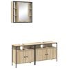 vidaXL Kylpyhuonekalustesetti 3 kpl Ruskea 80 x 30 x 60 cm