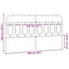 vidaXL Metallinen sängynpääty musta 193 cm