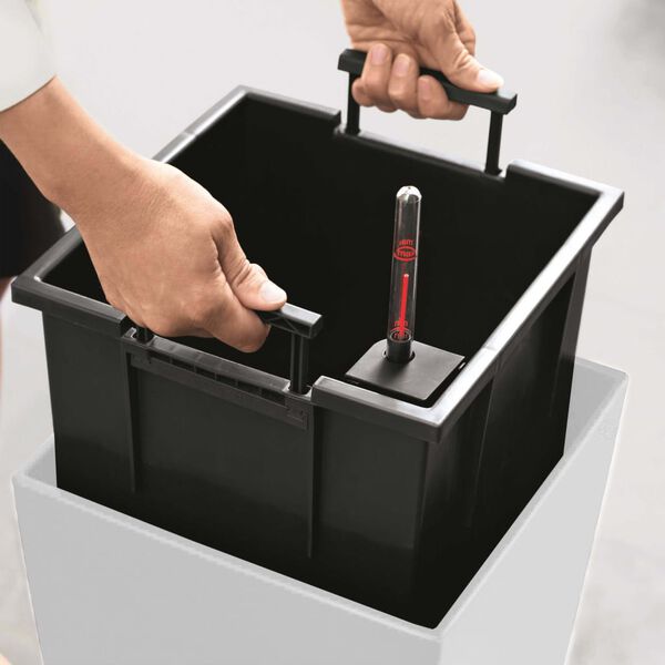 LECHUZA Kukkalaatikko Cubico 40 ALL-IN-ONE korkeakiilto valkoinen