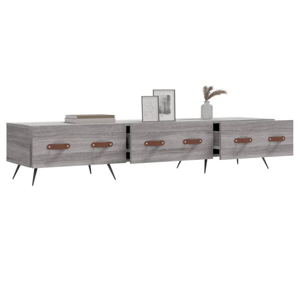 vidaXL TV-taso harmaa Sonoma 150x36x30 cm tekninen puu