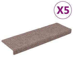 vidaXL Porrasmatot itseliimautuvat 5 kpl 65x21x4 cm kermanv&auml;riset suorakaiteen muotoiset reunat