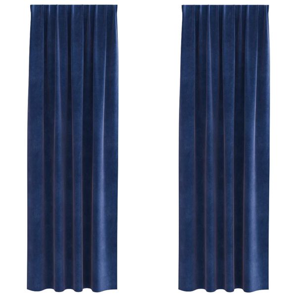 vidaXL Pimennysverhot 2 pcs Tumma Sininen 140 x 225 cm Sametti