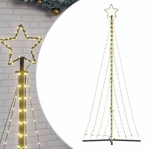 vidaXL LED joulukuusi 447 l&auml;mpim&auml;n valkoista LED-valoa 250 cm