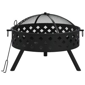 vidaXL Tulimalja ja hiilihanko 58 cm XXL ter&auml;s