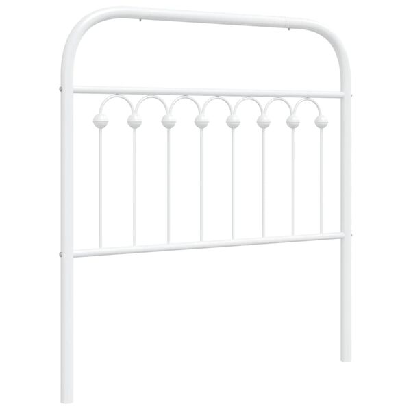 vidaXL Metallinen vaihtop&auml;&auml;ty valkoinen 90 cm