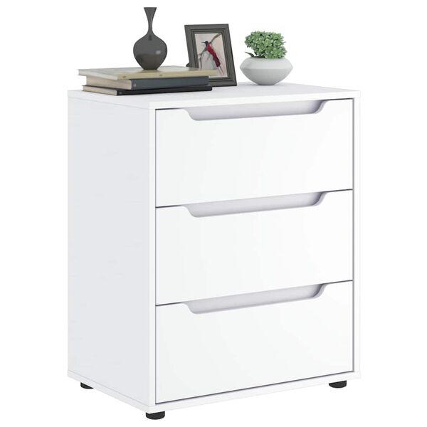 vidaXL Senkki VISNES Valkoinen 60x40x73 cm tekninen puu