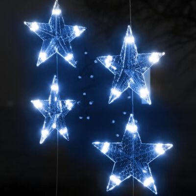 vidaXL LED-valoverho tähtikeijuvalot 200 LEDiä sininen