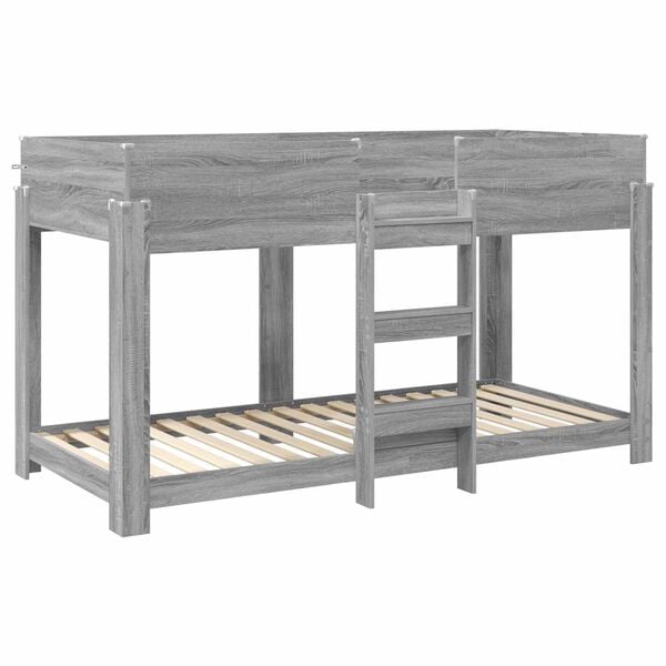 vidaXL Kerross&auml;nky Lapset Harmaa Sonoma 100 x 200 cm Tekninen puu