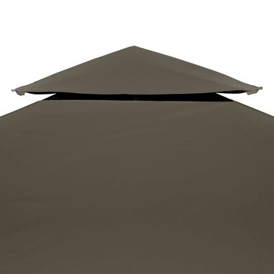 vidaXL Huvimajan katto 2 kerrosta 310 g / m² 4x3 m harmaanruskea