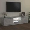 vidaXL TV-taso LED-valoilla betoninharmaa 140x40x36 cm