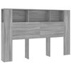 vidaXL S&auml;ngynp&auml;&auml;ty s&auml;ilytystilalla harmaa Sonoma 160x18,5x104,5 cm