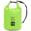 vidaXL Kuivapussi vihre&auml; 15 l PVC