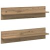 vidaXL Sein&auml;hylly Sein&auml;kiinnitett&auml;v&auml; 2 pcs Artisan tammi Tekninen puu