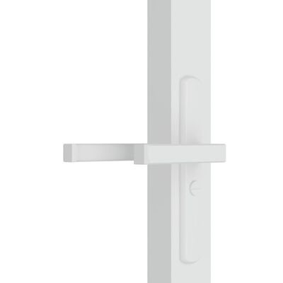 vidaXL Sisäovi 76x201,5 cm valkoinen ESG-lasi ja alumiini