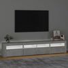 vidaXL TV-taso LED-valoilla betoninharmaa 210x35x40 cm